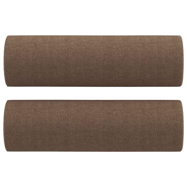 vidaXL 2-personers sofa med pyntepuder 140 cm stof brun