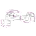 Miniatyrbillede 8 af 8: vidaXL sofasæt 3 dele med hynder stof brun