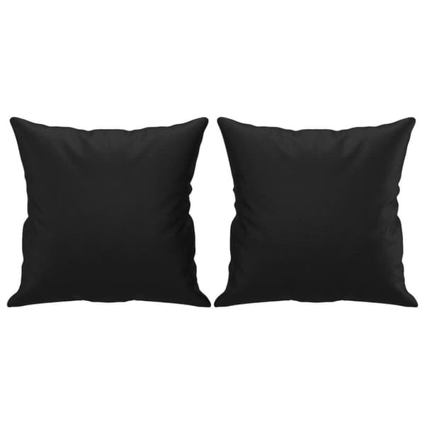 vidaXL sofasæt 3 dele med puder kunstlæder sort