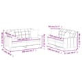 Miniatyrbillede 9 af 9: vidaXL sofasæt 2 dele med puder kunstlæder sort