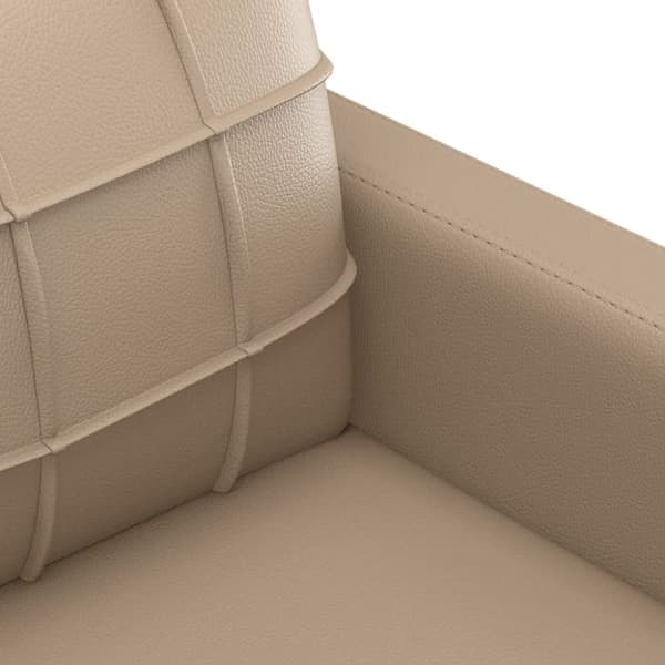 vidaXL sofasæt 3 dele med puder kunstlæder cappuccinofarvet