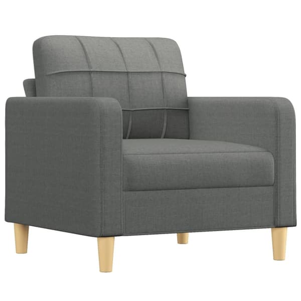 vidaXL sofasæt 4 dele med puder stof mørkegrå