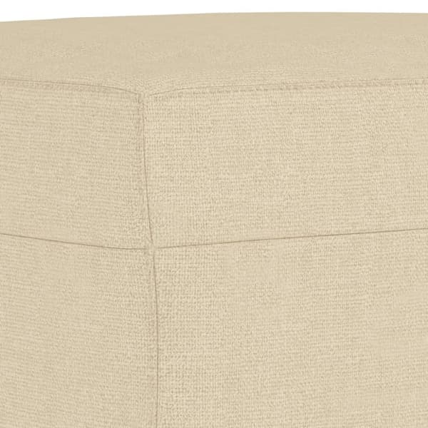 vidaXL sofasæt 3 dele med puder stof cremefarvet