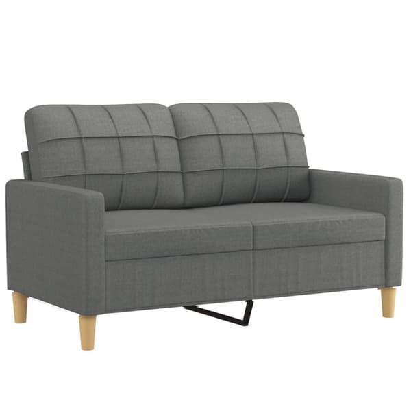 vidaXL sofasæt 3 dele med puder stof mørkegrå