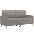 Miniatyrbillede 4 af 10: vidaXL sofasæt 3 dele med puder stof gråbrun