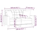 Miniatyrbillede 8 af 8: vidaXL 2-personers sofa med pyntepuder 120 cm kunstlæder cremefarvet