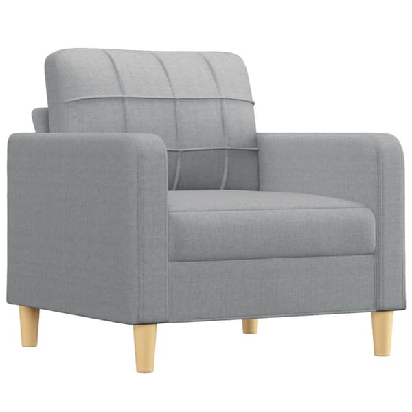 vidaXL sofasæt 4 dele med puder stof lysegrå