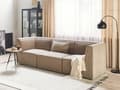 Miniatyrbilde 2 av 11: Modulær 3-seters sofa Taupe Kordfløyel Todelt sofa Moderne Jumbo Cord Minimalistisk stil