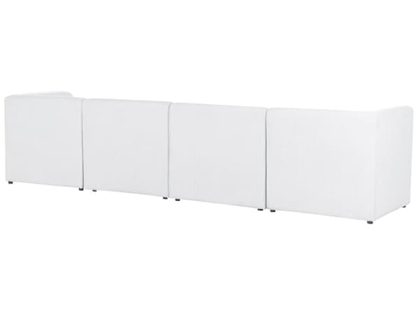 Sofa med fotskammel Mørkegrønn Kordfløyel 3-seter Modulsofa Ottoman Moderne design Stue