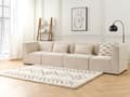 Miniatyrbilde 2 av 11: Modulær 4-seters sofa Beige Kordfløyel sofa Moderne Jumbo Cord Minimalistisk stil