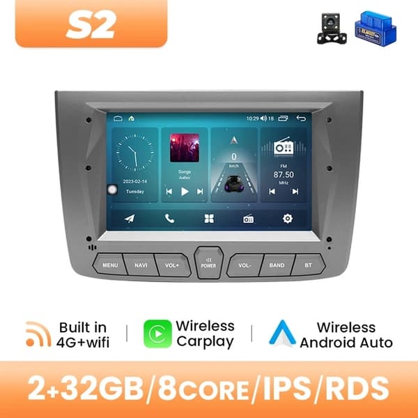 Bilradioafspiller, Trådløs Carplay, Android 12