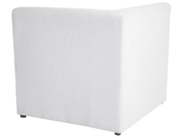 Modulær 4-seters venstrehjørnesofa i offwhite kordfløyel med fotskammel seksjonssofa Moderne design