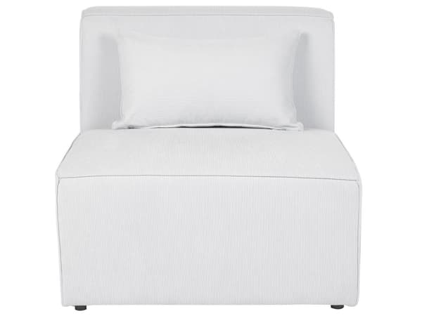 Modulær 4-seters venstrehjørnesofa i offwhite kordfløyel med fotskammel seksjonssofa Moderne design
