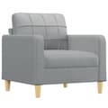 Miniatyrbillede 3 af 10: vidaXL sofasæt 3 dele med puder stof lysegrå