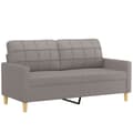 Miniatyrbillede 3 af 8: vidaXL sofasæt 2 dele med puder stof gråbrun