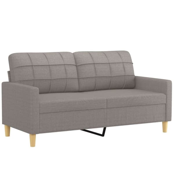 vidaXL sofasæt 2 dele med puder stof gråbrun
