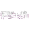 Miniatyrbillede 8 af 8: vidaXL sofasæt 2 dele med puder stof gråbrun