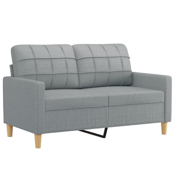 vidaXL sofasæt 2 dele med puder stof lysegrå