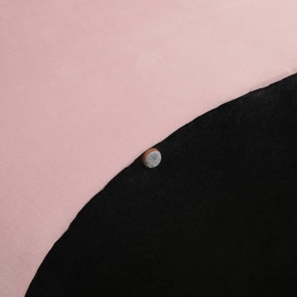 Rootz Bänk - Klädd bänk med förvaringsutrymme - Bröstbänk - Oval form - Hall - Sovrum - Vardagsrum - Sammetslen - Polyester - Rosa - 71 x 52 x 42 cm