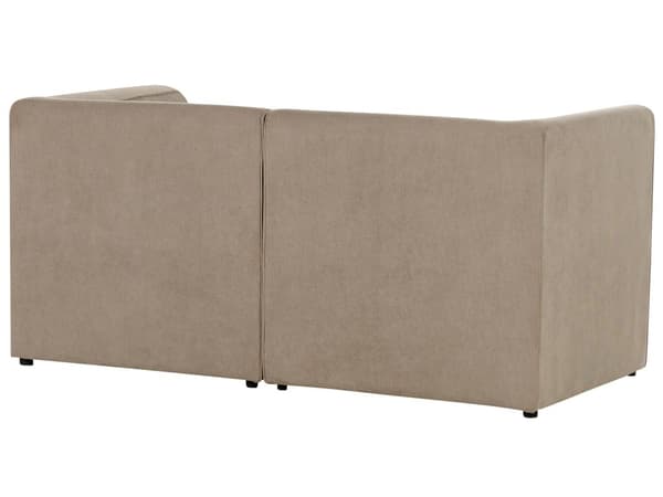 Modulär 2-sitssoffa Taupe Manchestersektion Tvådelad Soffa Modern Minimalistisk Stil