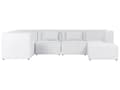 Miniatyrbilde 5 av 11: Modulær 5-seters Hjørnesofa kordfløyel off-white med fotskammel seksjonssofa moderne design