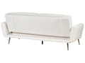 Miniatyrbild 6 av 11: Bäddsoffa Off-White sammetsklädsel 3-sits Klick-Klack Sovfunktion Gyllene metallben
