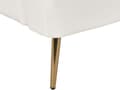 Miniatyrbild 10 av 11: Bäddsoffa Off-White sammetsklädsel 3-sits Klick-Klack Sovfunktion Gyllene metallben