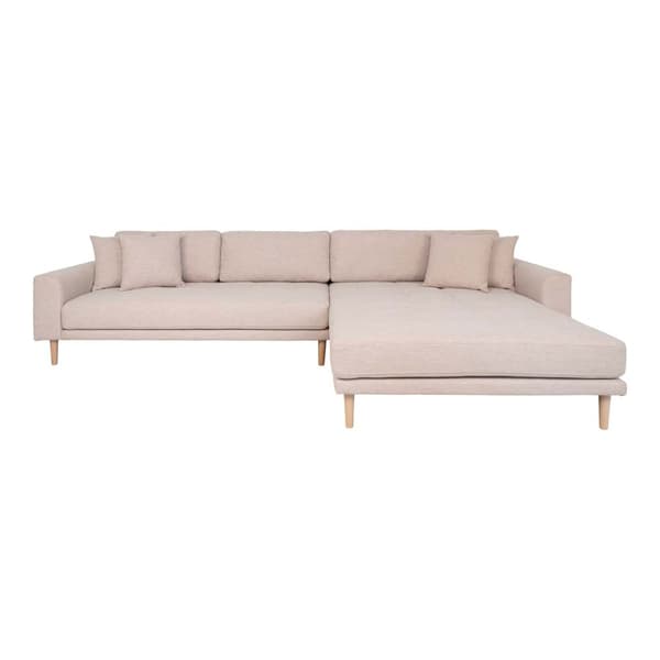 Lido soffa , loungesoffa högervänd med 4 kuddar sandfärgad.