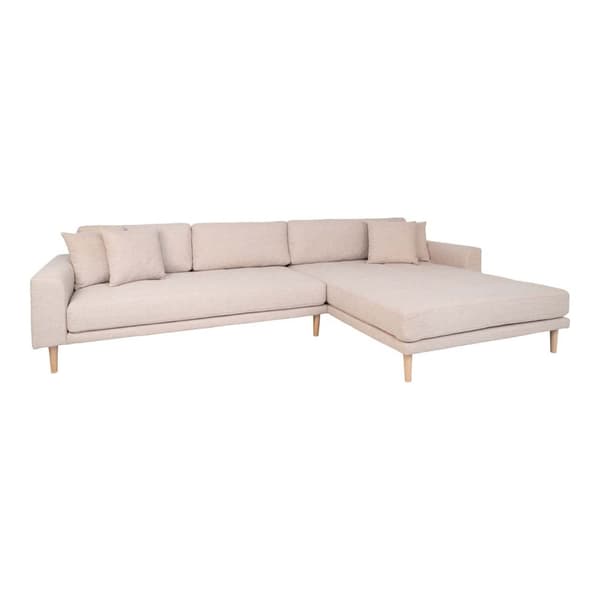 Lido soffa , loungesoffa högervänd med 4 kuddar sandfärgad.