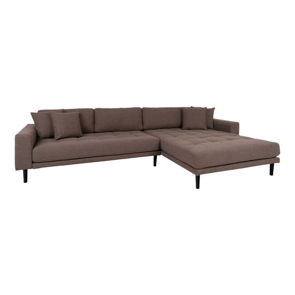 Lido soffa , loungesoffa högervänd med 4 kuddar brun.