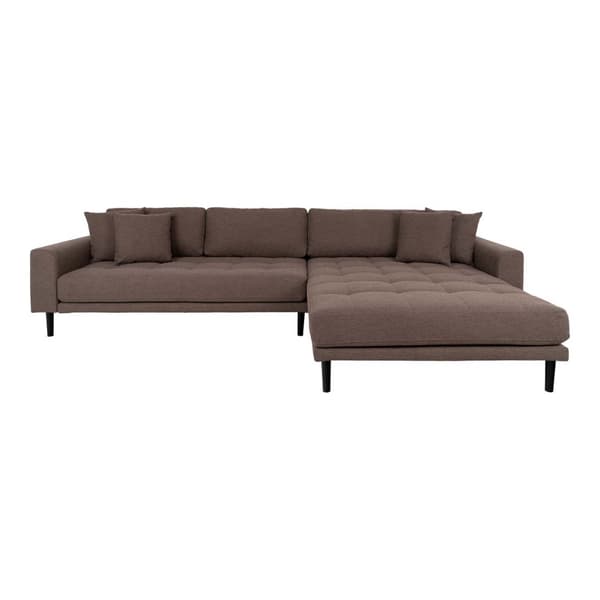 Lido soffa , loungesoffa högervänd med 4 kuddar brun.