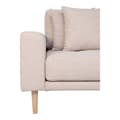 Miniatyrbilde 5 av 6: Lido sofa , lenesofa høyrevent med 4 puter sandfarget.