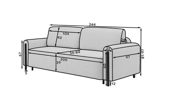 Sovesofa Sante stof
