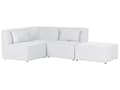 Miniatyrbilde 4 av 11: Modulær høyrehjørnesofa off-white kordfløyel fotskammel 3-seters seksjonssofa Moderne design