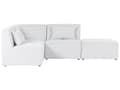 Miniatyrbilde 5 av 11: Modulær høyrehjørnesofa off-white kordfløyel fotskammel 3-seters seksjonssofa Moderne design
