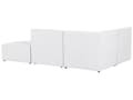 Miniatyrbilde 6 av 11: Modulær høyrehjørnesofa off-white kordfløyel fotskammel 3-seters seksjonssofa Moderne design