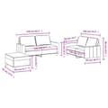 Miniatyrbillede 7 af 7: vidaXL sofasæt 3 dele med hynder stof lysegul