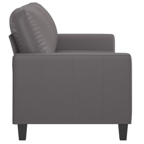 vidaXL 2-sitssoffa grå 140 cm konstläder