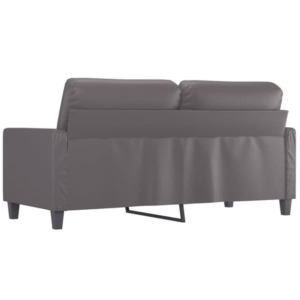 vidaXL 2-sitssoffa grå 140 cm konstläder