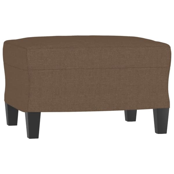 vidaXL 3-sitssoffa med fotpall Brun 180 cm tyg