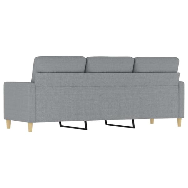 vidaXL 3-sitssoffa ljusgrå 180 cm tyg