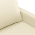 Miniatyrbillede 6 af 9: vidaXL sofasæt 3 dele med hynder kunstlæder Cremefarvet