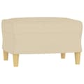 Miniatyrbillede 5 af 7: vidaXL 3-personers sofa med fodskammel 180 cm stof Cremefarvet