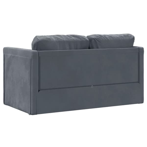 vidaXL 2-i-1 sovesofa 122x204x55 cm velour mørkegrå