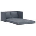 Miniatyrbillede 1 af 11: vidaXL 2-i-1 sovesofa 122x204x55 cm velour mørkegrå