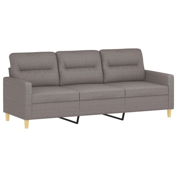 vidaXL sofasæt 3 dele med hynder stof gråbrun