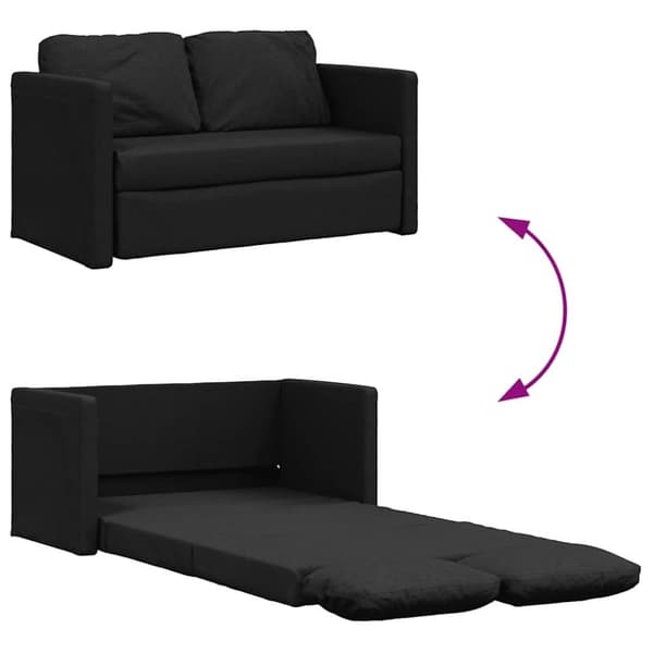 vidaXL 2-i-1 sovesofa 112x174x55 cm stof sort