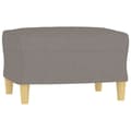 Miniatyrbild 4 av 7: vidaXL 3-sitssoffa med fotpall taupe 180 cm tyg