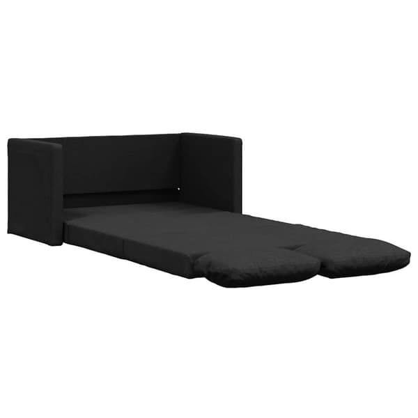 vidaXL Golvbäddsoffa 2-i-1 svart 112x174x55 cm tyg