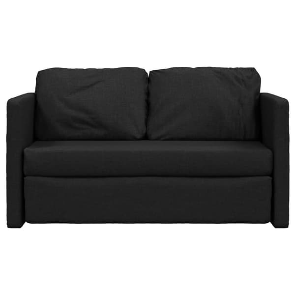 vidaXL Golvbäddsoffa 2-i-1 svart 112x174x55 cm tyg